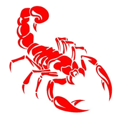 Image of Porfeet Car Sticker, Fashion Scorpion Reflective Vehicle Body Hood Window Decals Sticker Decor Red