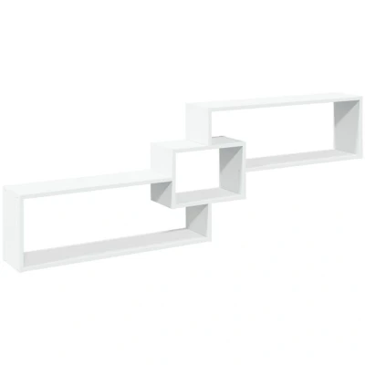 Image of vidaXL Wall Cabinet 158x18x53 cm White Engineered Wood