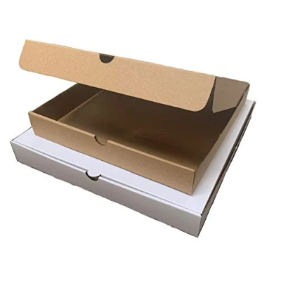 Image of 100 x Plain Pizza Boxes, Takeaway Box, Strong Postage Boxes 10 inch white