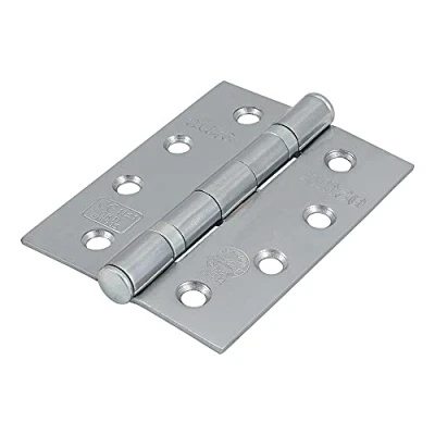 Image of 4x TIMCO Grade 11 Fire Door Hinges Satin Chrome 334040
