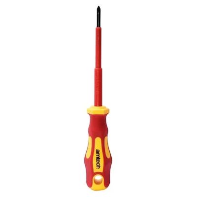Image of Amtech 75mm Phillips VDE 1000V Electrical Screwdriver with PH 0 Tip
