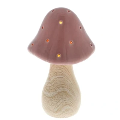 Image of Shudehill Giftware Mushroom Glow Lamp Grey, Pink, Green and More Colours Sizes (Medium Pink)