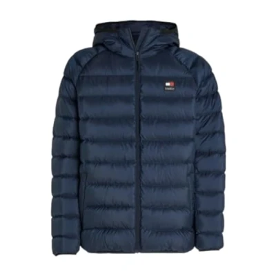 Image of Tommy Jeans Men&#039;s TJM Hooded LT Down Jacket EXT DM0DM17882, Dark Night Navy, XL
