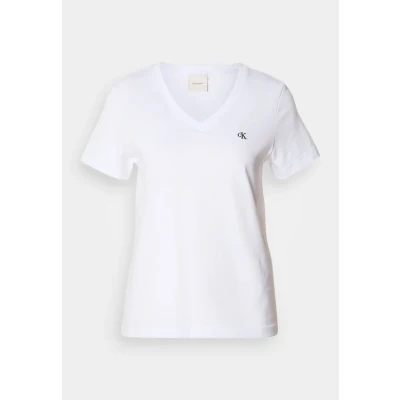 Image of Calvin Klein Jeans Archive TEE Basic Tshirt, Women&#039;s, Size: 3XS, Brilliant white