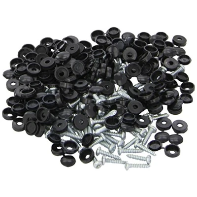 Image of Connect 31540 Number Plate Self Tappers No.8 x 3/4in. Black 100pc