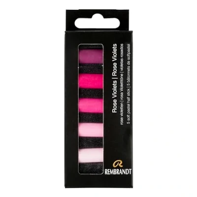 Image of Rembrandt Professional Soft Pastel Set Rose Violets 5 Half Pastels