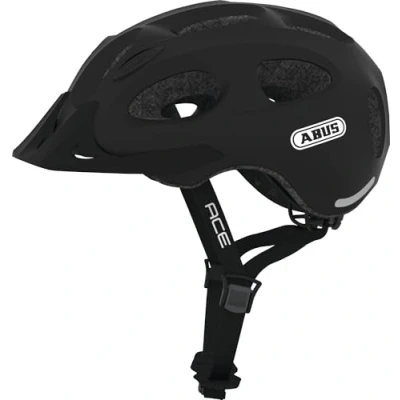 Image of ABUS Youn I ACE City Helmet Modern Bicycle for Daily Use Women and Men Black, Size L