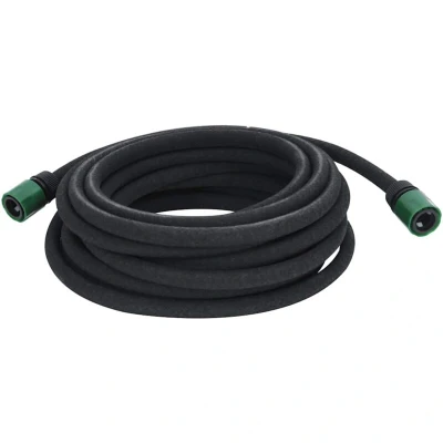Image of vidaXL Black Rubber Soaker Hose 10m for Garden Watering and Drip Irrigation with Connectors Flexible, Durable, Easy Storage Design