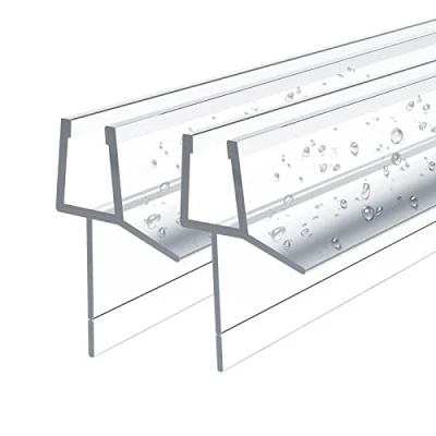 Image of EMKE Shower Seal Replacement Sealing Piping for 4 6 mm Glass Thickness Water Deflector 600 Door Cubicle with Tear Off Lip (Height 16 mm) 1 Piece