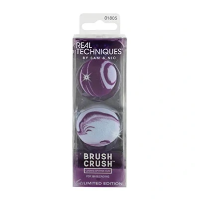Image of Real Techniques Brush Crush Volume 2 Cosmic Makeup Sponge Blending Duo pack