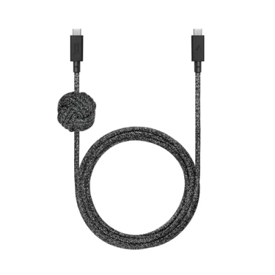 Image of Native Union Anchor Cable 240W 10ft Reinforced Braided USB C to Power Delivery 3.1 Charging with Weighted Knot For iPhone 16, 16 Pro Max, MacBook 14&quot;/16&quot; M3, Air 15&quot; M3 (Cosmos)