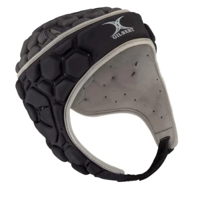 Image of Gilbert JUNIOR FALCON 200 HEADGUARD BLACK/SILVER NEW FOR 2019 (SB)