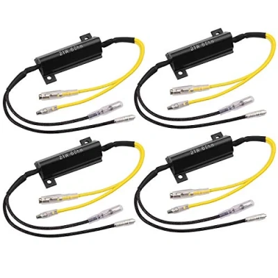 Image of Justech 4PCS 12V Motorcycle LED Flasher Turn Signal Indicator Resistor Adaptor Universal for Motorbike Scooter Quad Off Road