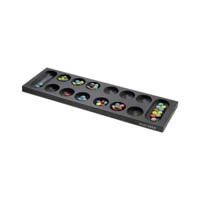 Image of Remember Mancala Board Game, 2 Players, Ages 96 months and up, Multicolored Wood, Strategy, 1.0 count