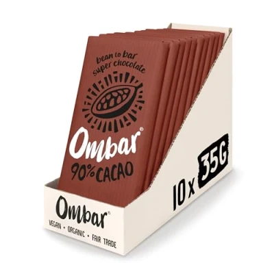 Image of Ombar Pure 90% Raw Chocolate Bar, 35g