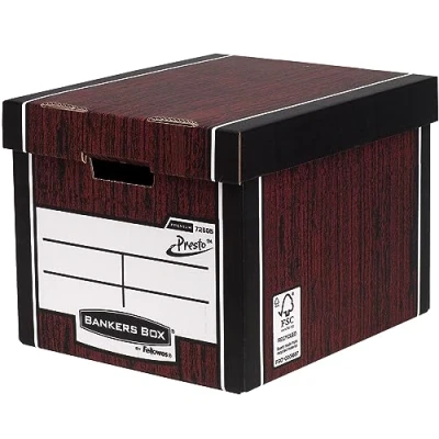 Image of Bankers Box Premium 726 Tall Storage Woodgrain, Pack of 10