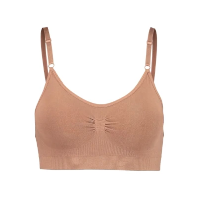 Image of Magic Bodyfashion Bamboo Comfort BRA WITH Spaghetti Straps Bustier, Women&#039;s, Size: Small, Mocha