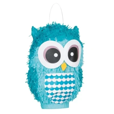 Image of Blue Owl 3D Pinata (24cm x 38cm) 1 Piece Fun Party Game and Decoration