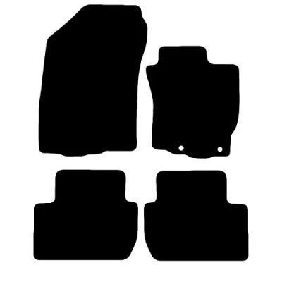 Image of Carsio Carpet Car Mats For Mitsubishi Outlander 2007 2013 4 Piece Set Tailored Fit Floor Mat Complete Accessory Black Custom Fitted All Weather, Anti Slip Backing &amp; Trim