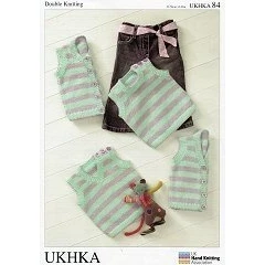 Image of UKHKA/84 Waistcoats and Slipovers Baby Double Knitting Pattern by UK Hand Knit Assoc