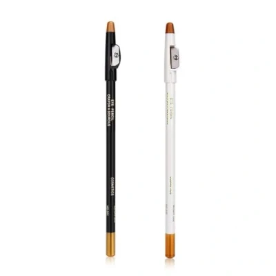 Image of BOBOZHONG Barber Pencil, 2Pcs Pencil with Built in Sharpener Hairline Beard Hair Shape Accessories for Lineup Shaping Pencils Men