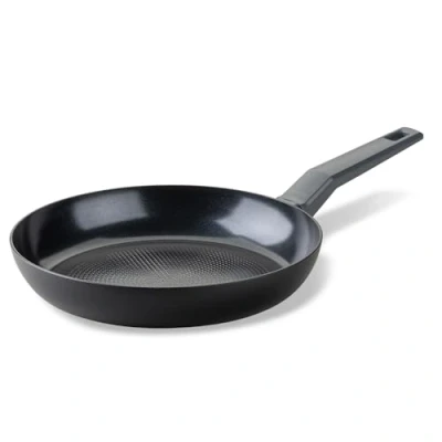 Image of Fackelmann STATEMENT 28cm Frying Pan, Recycled Aluminium, Non Stick PFAS Free Ceramic Coating, Honeycomb Base Structure, Comfort Grip Handle, All Stoves Including Induction, 46.5x28x4.5cm, Ash Grey