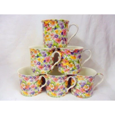 Image of Set of 6 China Palace Mugs in Olde England Design