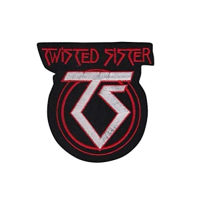 Image of Twisted Sister Silber Ts Patch Badge Embroidered Iron on Applique Souvenir Accessory