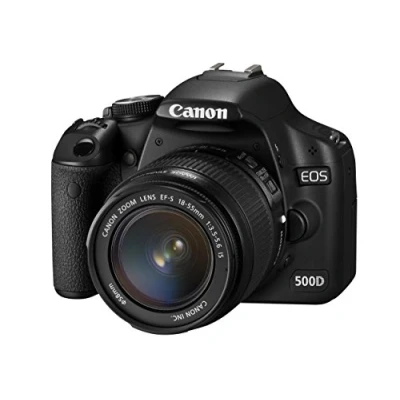 Image of Canon EOS 500D Digital SLR Camera (incl. EF S 18 55 mm IS Lens Kit) (Renewed)