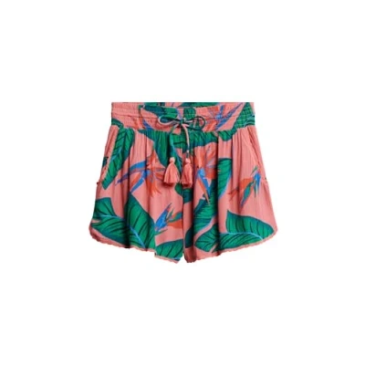 Image of Superdry Women&#039;s Beach Shorts, Pink Paradise, 12