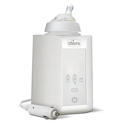 Image of Chicco Household and Travel Bottle Warmer with 2 Programs Auto Shut Off, Heats Suitable Temperature, Baby Food Warmer, for Jugs, 110W, White