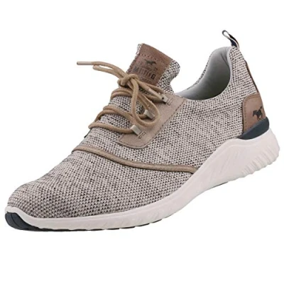 Image of Mustang Men&#039;s 4132 311 4 Low Top Sneakers, Beige, 8 UK