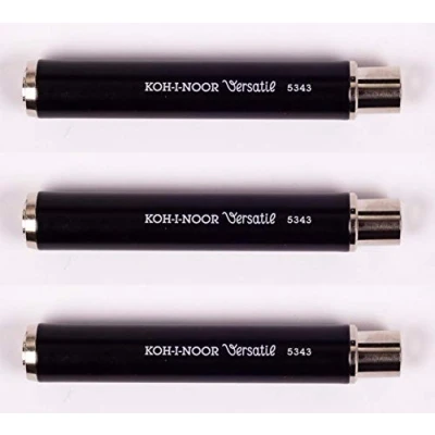 Image of KOH I NOOR 5343 Chalk holder made of metal for round 9 10 mm chalk, black 2 PIECE