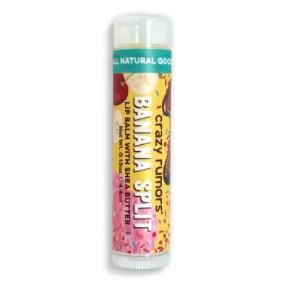 Image of Crazy Rumors Banana Split Soothing Lip Balm Stick for Dry Lips, 100% Natural and Vegan 4 g