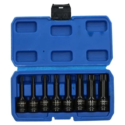 Image of Spline Socket Set Triple Square 1/2&quot; Drive M5 M18 8pc Deep Impact AT831