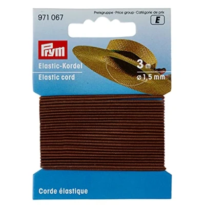 Image of Prym Brown (1.5mm, 3m) Elastic Cord 1 Unit