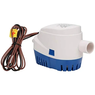Image of Keenso 24V Boat Marine Pump, HYBP2 G1100 02 Automatic Bilge Pumps Silent Complete Submersible Water Sports
