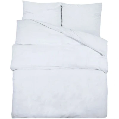 Image of vidaXL Duvet Cover Set White 225x220 cm Light weight Microfiber