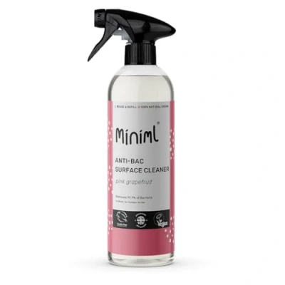 Image of Miniml Eco Antibacterial Surface Cleaner Spray 750ml Grapefruit Scented Multi Purpose Disinfectant, Natural Plant Based, Vegan &amp; Cruelty Free Anti Bac Cleaning Formula