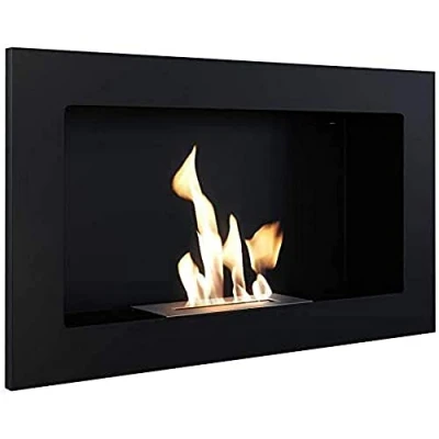 Image of KRATKI Ethanol fireplace Golf 2 without glass, hanging real fire wall with TÜV certificate Dimensions in cm: H36 x W62 D11, length 15 cm Fuel: