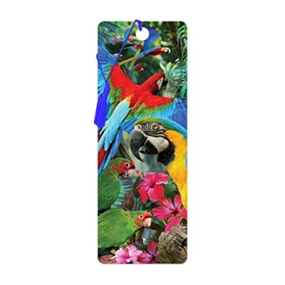 Image of 3D LiveLife Bookmark Parrot Pandemonia from Deluxebase. A with lenticular Artwork Licensed Renowned Artist David Penfound
