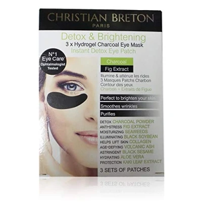 Image of Christian BRETON Paris Detox and Brightening 3 x Hydrogel Charcoal Eye Mask
