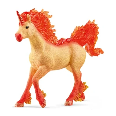 Image of Schleich Bayala 70756 Rainbow Love Elementa Unicorn Stallion Horse Toy Figurine with Transparent Mane and Tail Gifts for Girls Boys, Kids Ages 5+