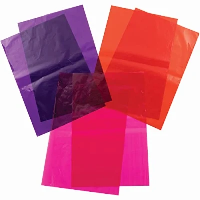 Image of Baker Ross Valentines Cellophane Sheets Pack of 36, Kids Valentine&#039;s Craft Supplies (FC300)