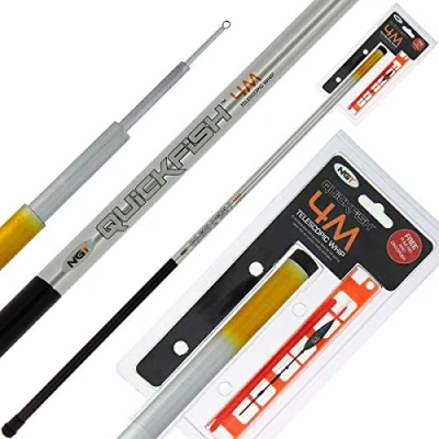 Image of DNA NGT Carp Coarse Match Fishing Quickfish Travel Kids 4M Whip Pole with Rig &amp; Disgorger Combo Set