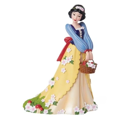 Image of Enesco Disney Showcase Snow White Holding an Apple Basket Botanical Figurine, 8.15 Inch, Multicolor