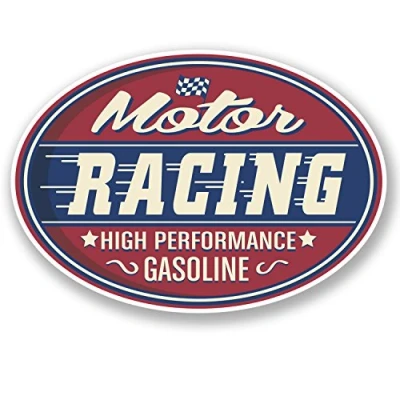 Image of 2 x 15cm Motor Racing Vinyl Sticker Laptop Car Bike Motorbike Gas #5027 (15cm Wide 10.5cm Tall)