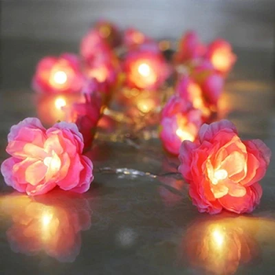 Image of 20 LED 78inch Battery Operated Diwali Flowers String Lamp Fairy Lights DIY