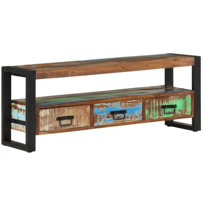 Image of vidaXL TV Cabinet 120x30x45 cm Solid Wood Reclaimed