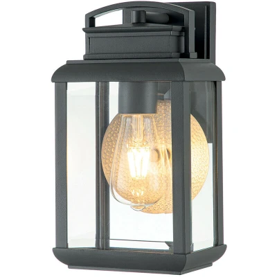 Image of Quoizel Byron Outdoor Wall Lantern Graphite with Pewter Reflector, IP44